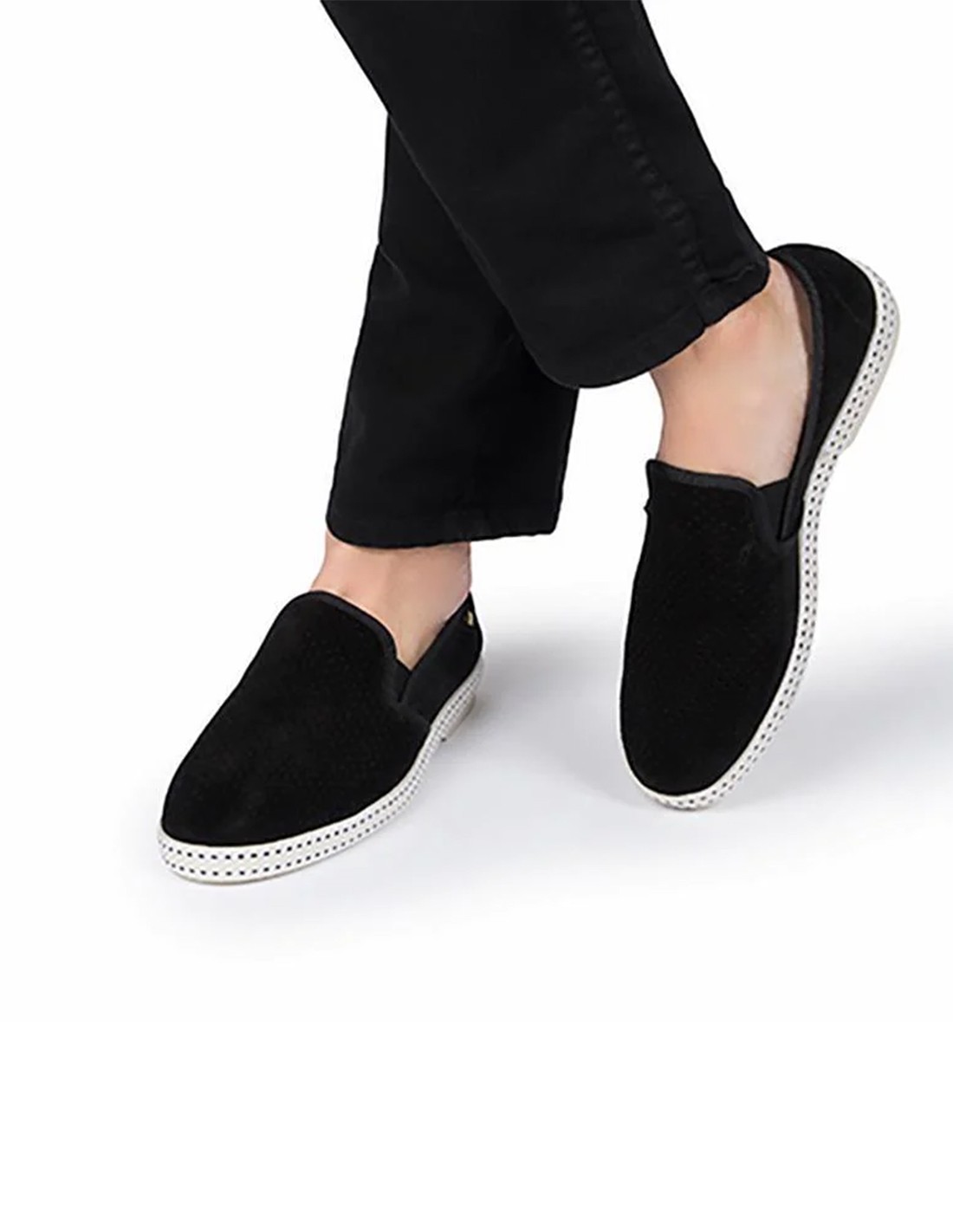 rivieras espadrilles homme classic suede nubuck noir