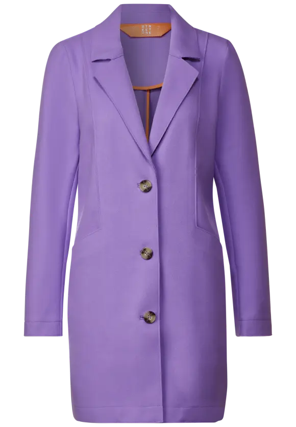 Cosy Übergangsmantel - shiny lilac