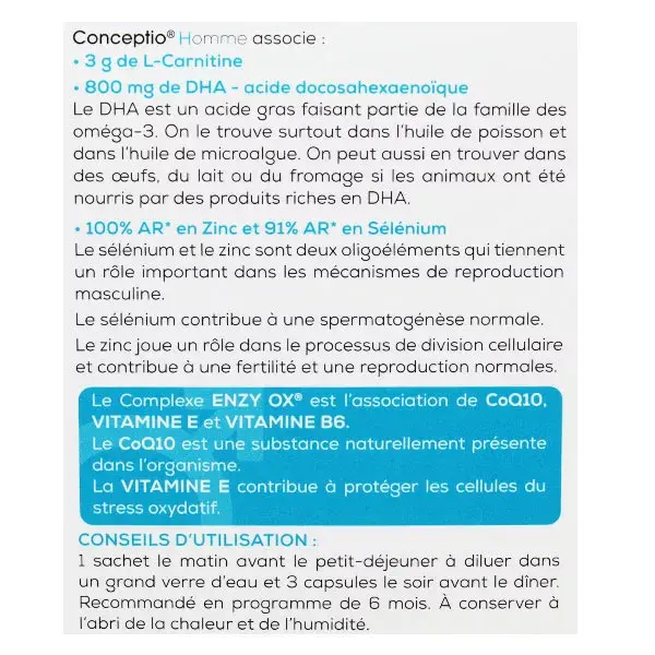 Granions Conceptio Fertilidade Masculina 90 cápsulas e 30 sachês