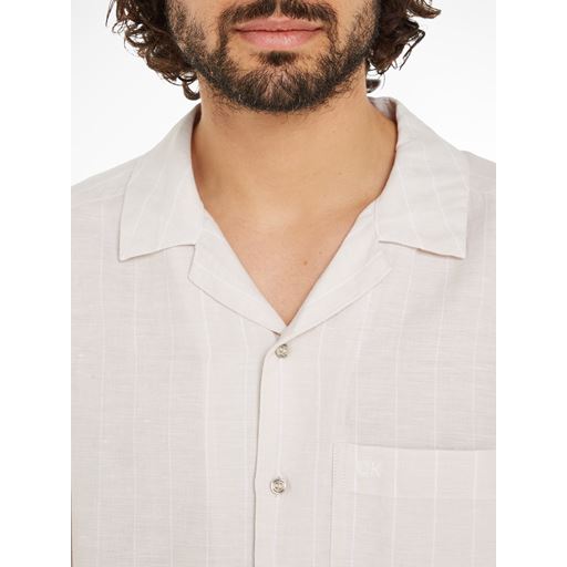 Calvin Klein Kortærmet Skjorte, Stony Beige, L