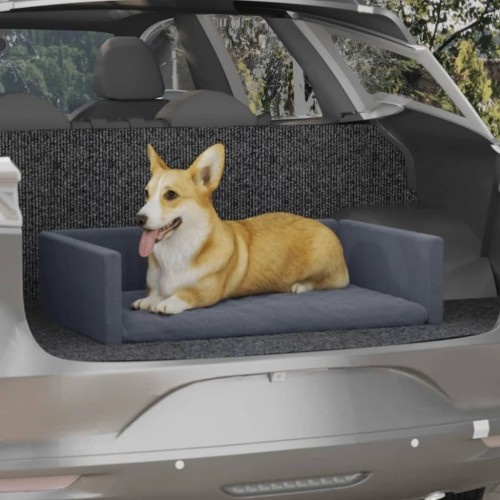 Cama baú Vidaxl cinza escuro para cães