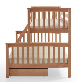 Etagenbett 140 x 200 cm mit Bettkasten braun
