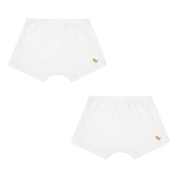 Risu Risu Lot 2 Boxers Uni Coton Bio | Blanc