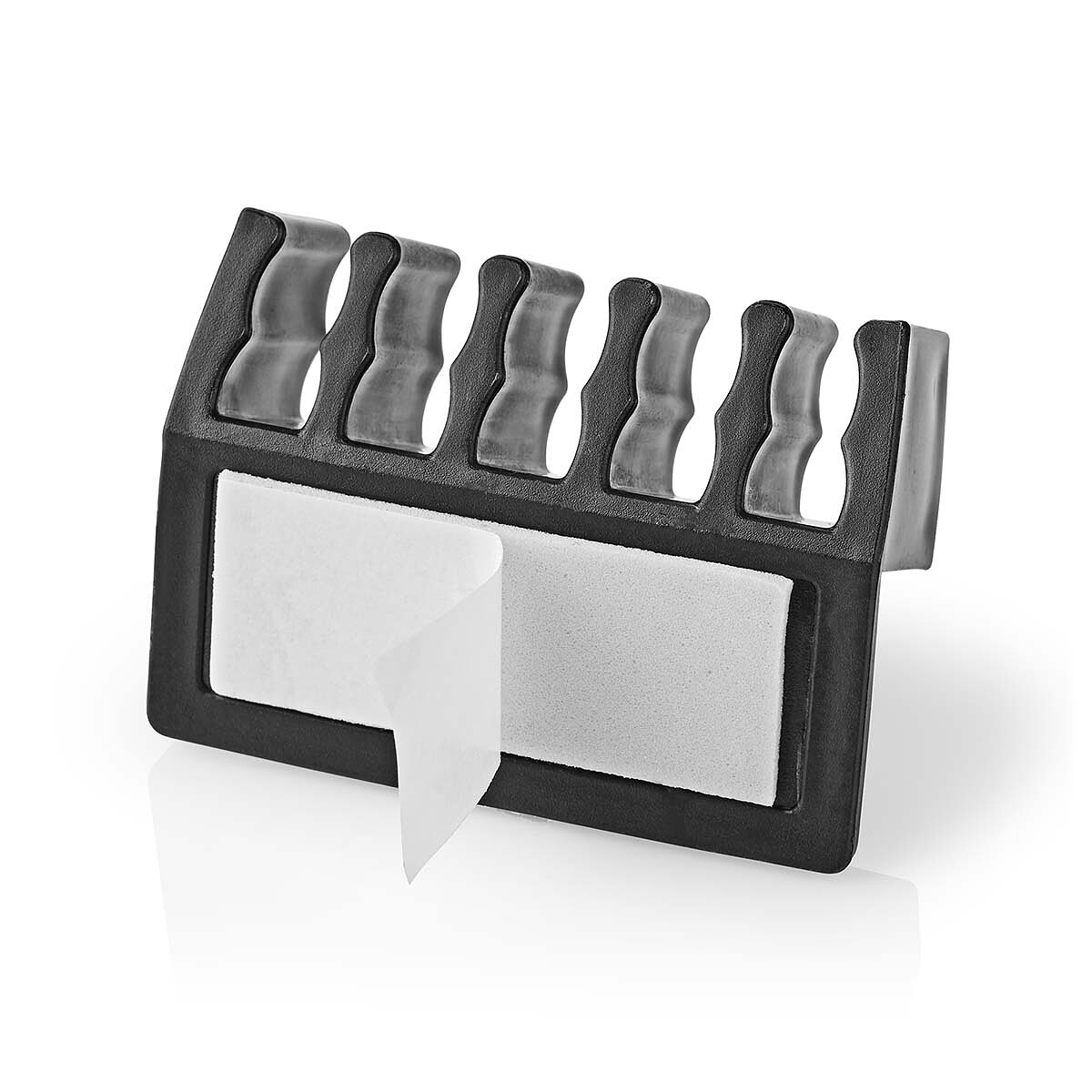 Nedis Lot de 2 Clips de câbles Click & Go - 5 slots jusqu'à 7.1 mm - Noir