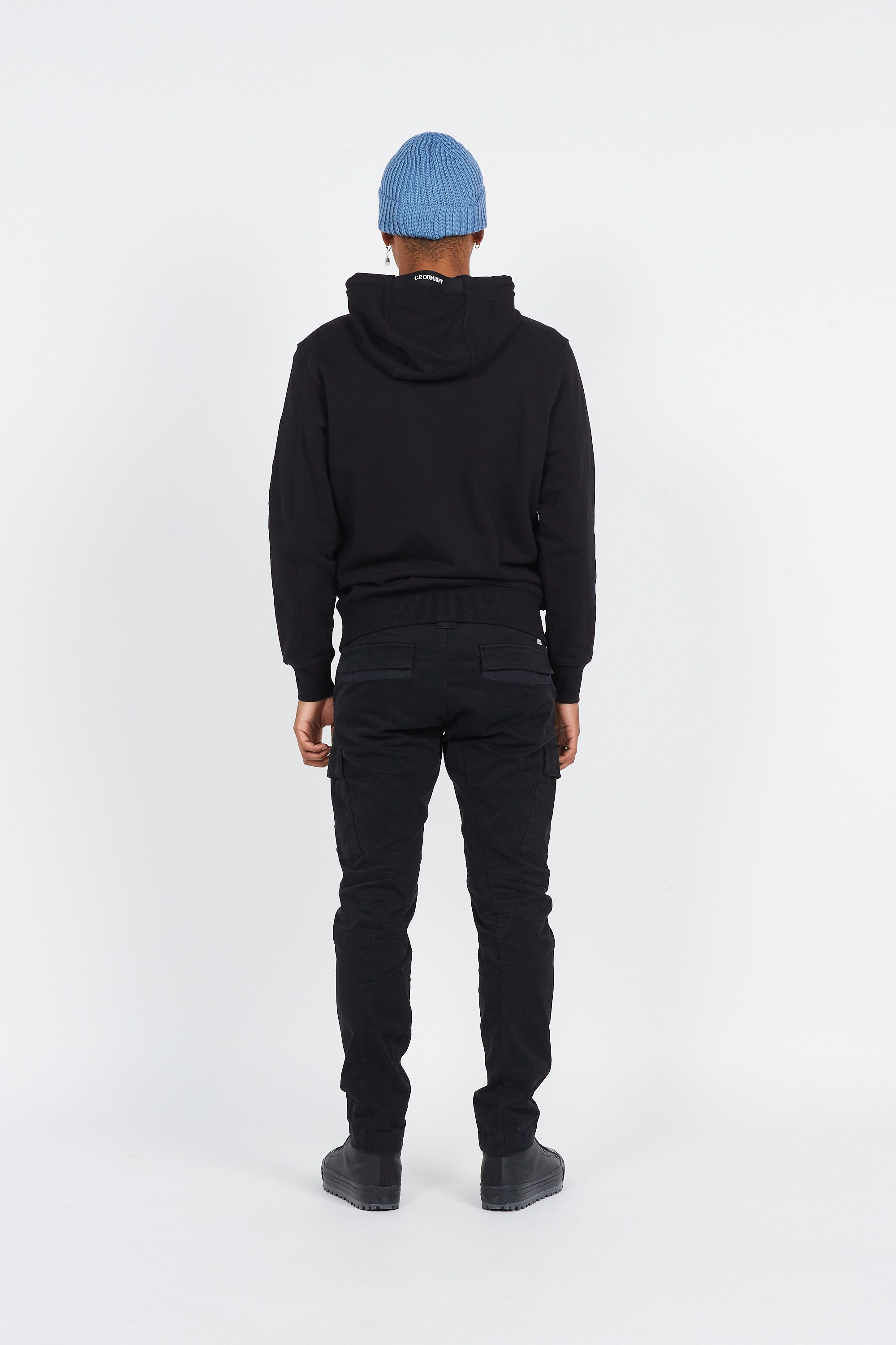 C.P. COMPANY Hoodie DIAGONAL RAISED FLEECE LENS HOODIE Noir