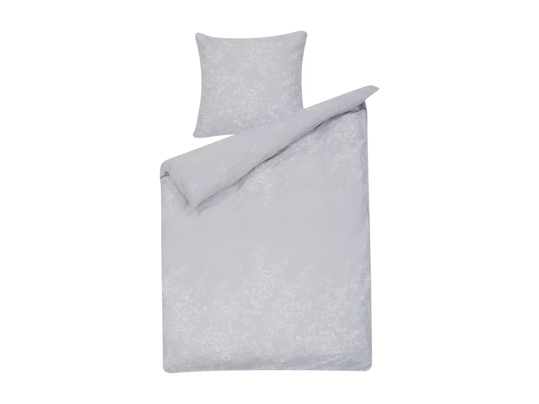 Ensemble de housses de couette MORNINGSIDE Satin de coton 135 x 200 cm Gris
