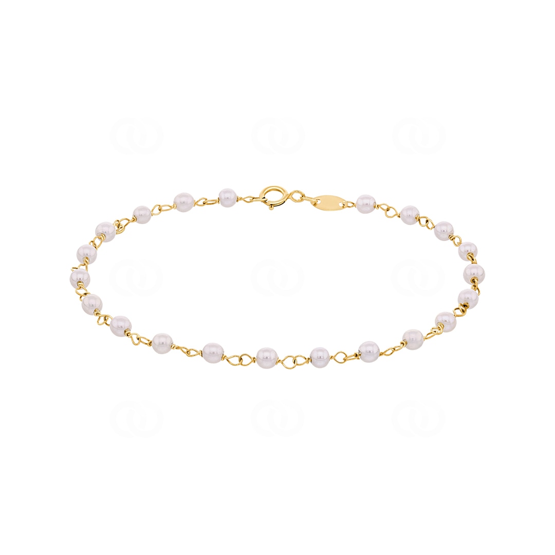 Armband 750/18 K Gelbgold mit Süsswasserzuchtperlen