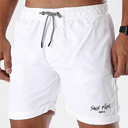 Short De Bain Script Blanc