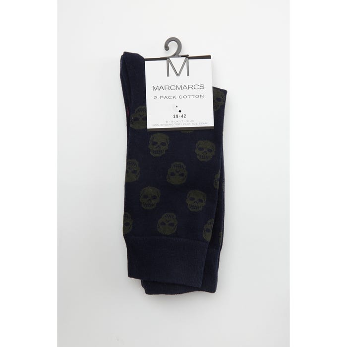 Marcmarcs-2-pack sokken doodskoppen - MarcMarcs