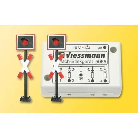 Viessmann Andreaskreuze, 2 Stück mit Blinkelektronik