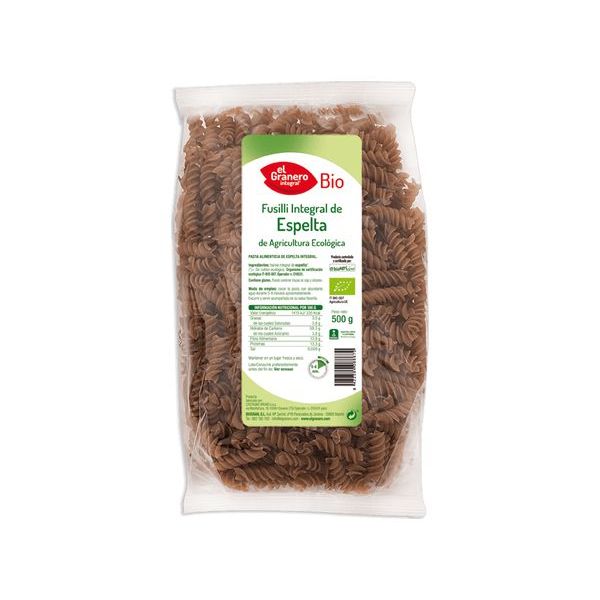El Granero Integral Fusilli de Espelta Integral Bio 500g