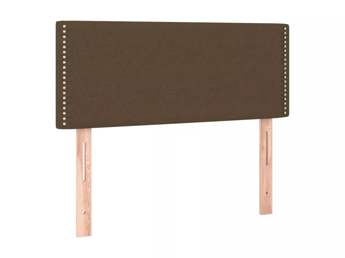 Sommier tapissier et matelas et LED Marron foncé 90x190cm Tissu