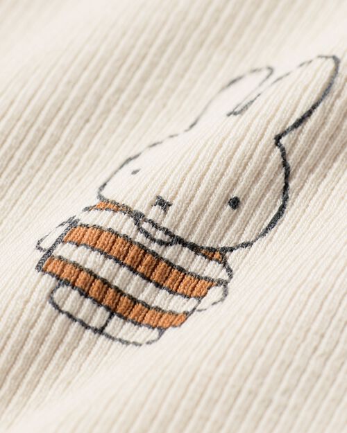 body évolutif croisé côtelé extensible miffy écru