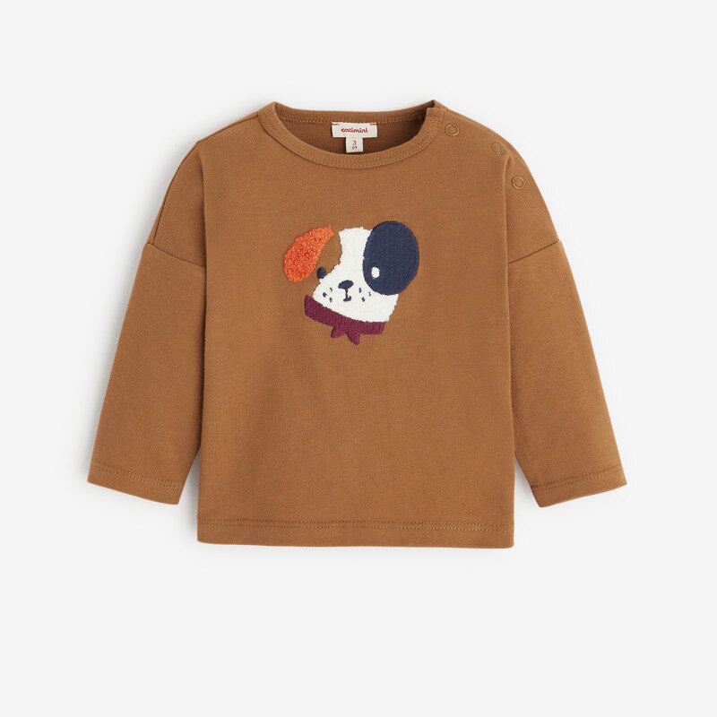 T-shirt motif chien pour bébé marron Catimini Marron