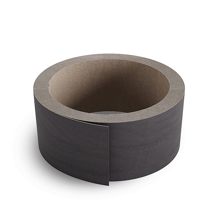 Bande de chant aspect chevron anthracite GoodHome Berberis L. 300 cm x l. 42 mm