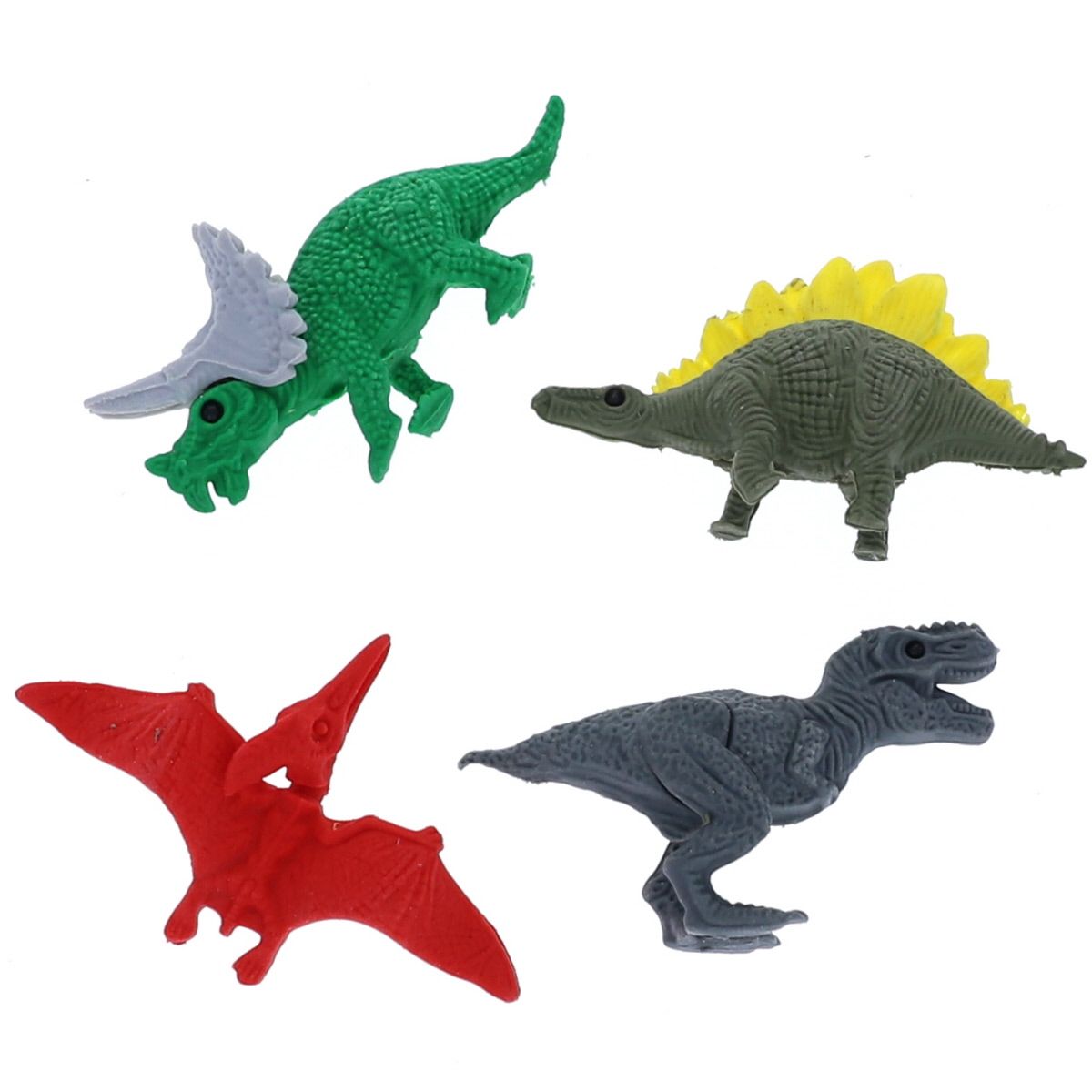 Lot de 4 gommes dinosaures Mercredi et Patati