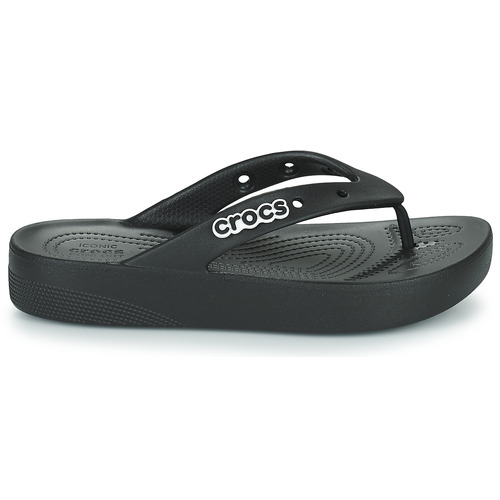 Crocs - CLASSIC PLATFORM FLIP W - Noir
