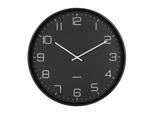 Wall clock Lofty iron matt black