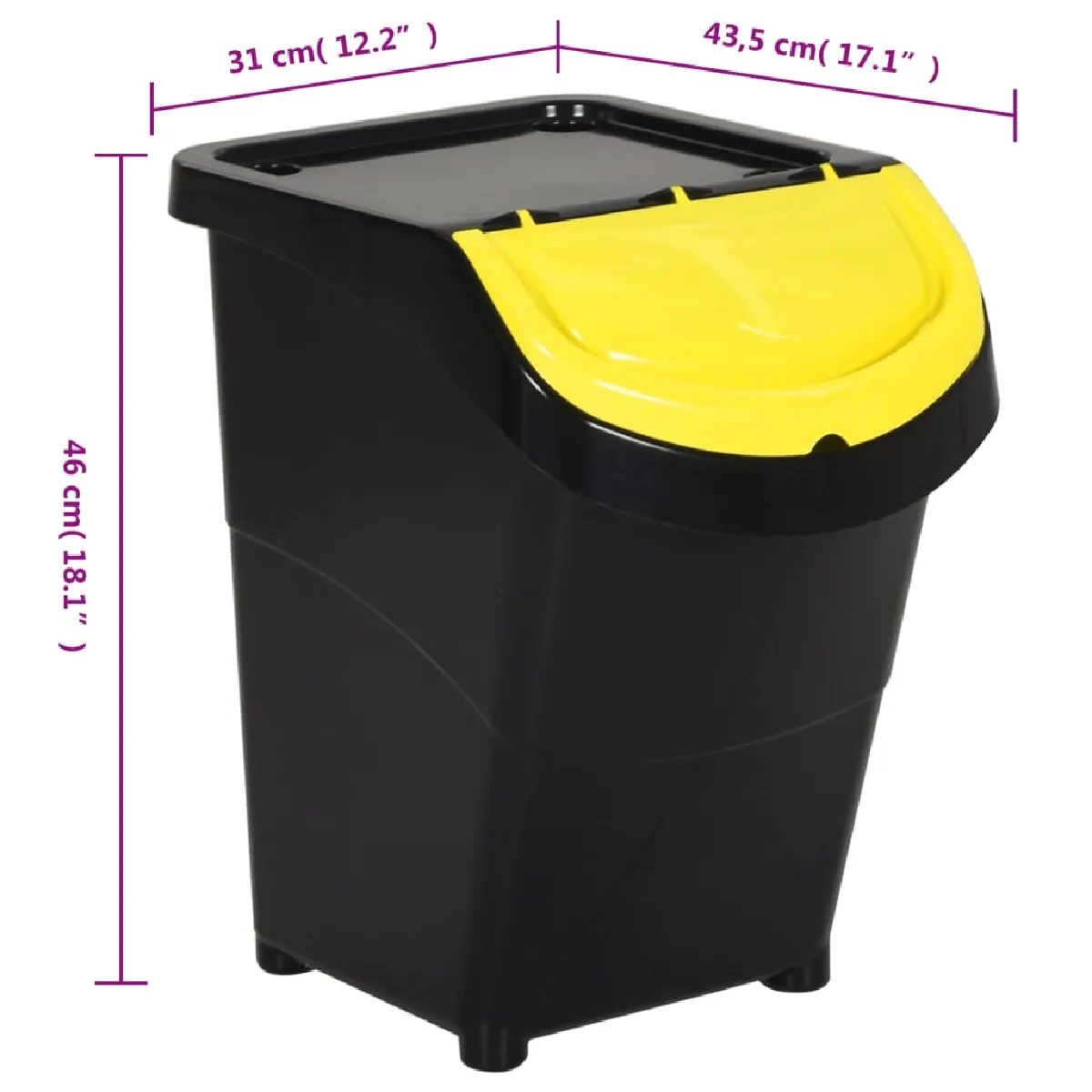 VidaXL Poubelles Empilables