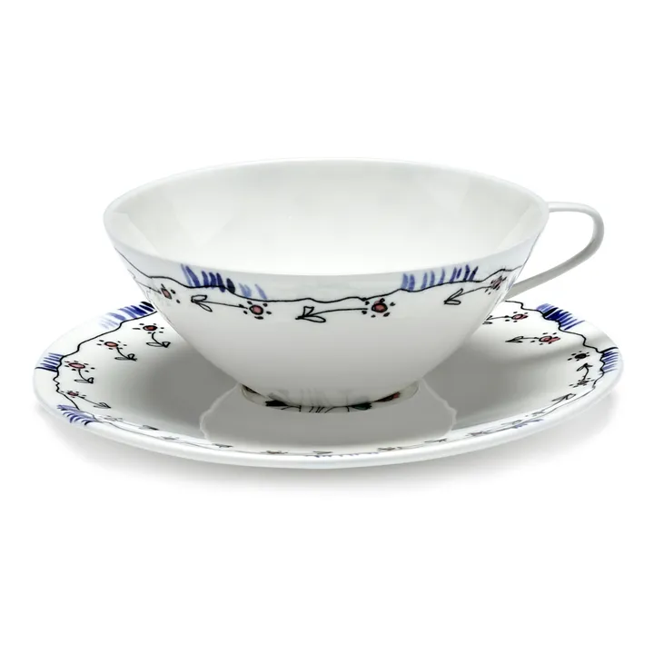 Serax Tasse et sous-tasse à Thé Anemone, Serax for Marni - Set de 2 | Milk
