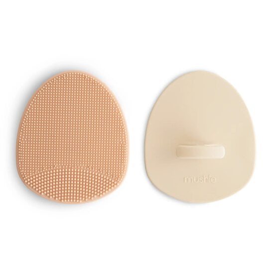Lot de 2 brosses pour croûtes de lait   Blush/Shifting Sand        de               mushie