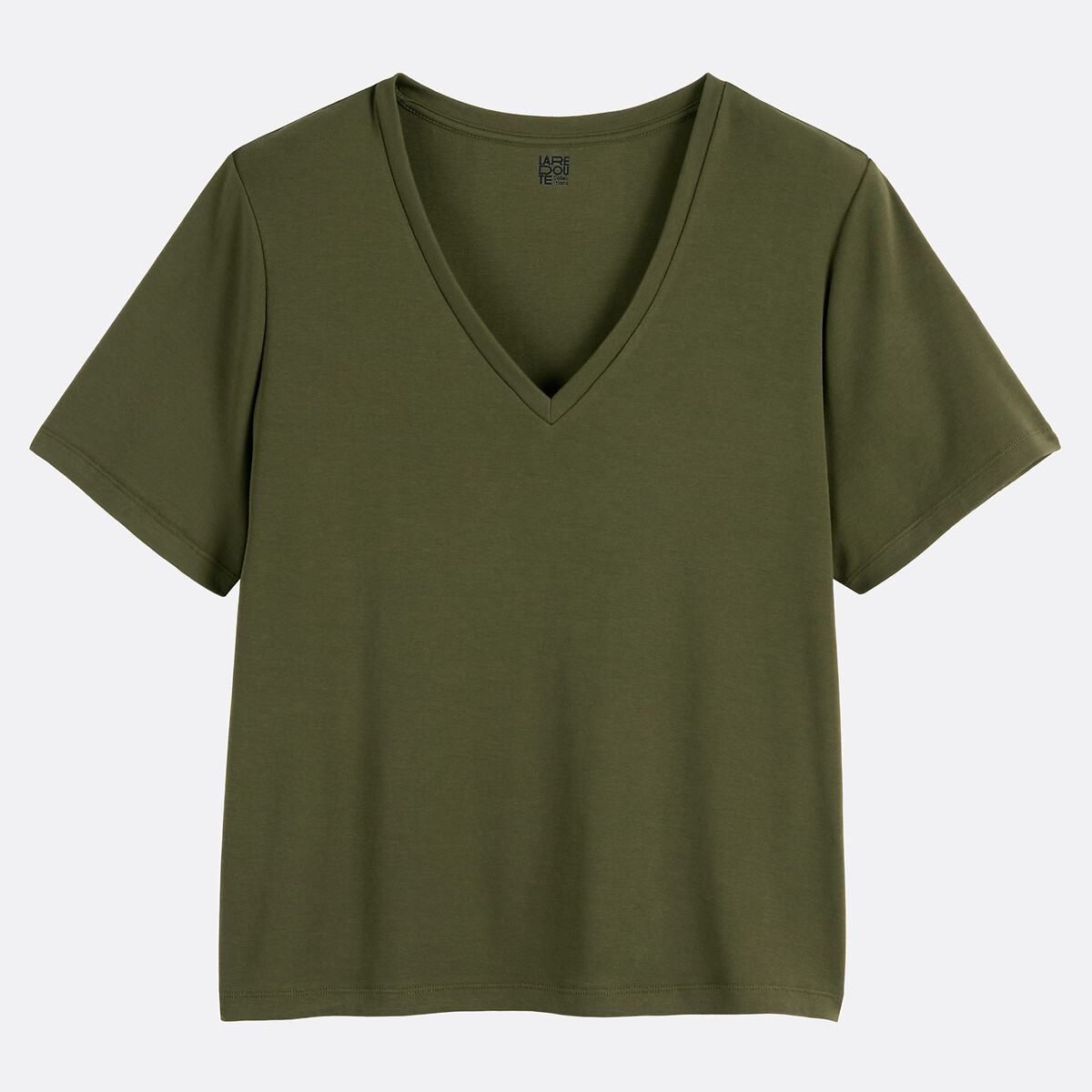 COLEÇÃO LA REDOUTE<br>Camiseta de manga curta com decote em V