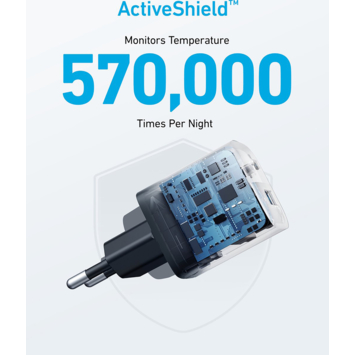 Anker 323 USB-C dual snellader zwart