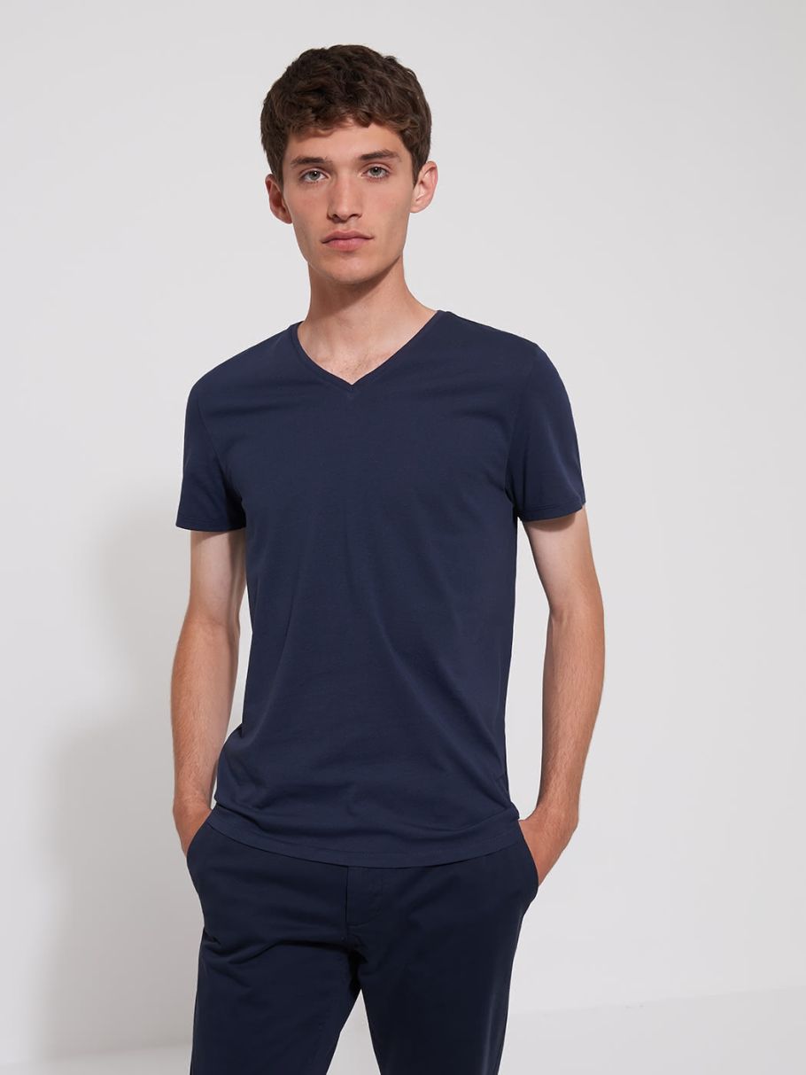 Tee-shirt col v uni