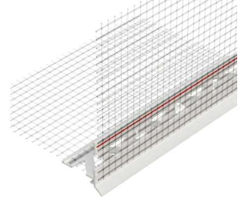 PROTEKTOR druiprandprofiel, hard PVC, voor ETICS (External Thermal Insulation Composite Systems) voor pleisterdikte 6 mm, 2500 x 100 x 100 mm, bundel = 25 stuks