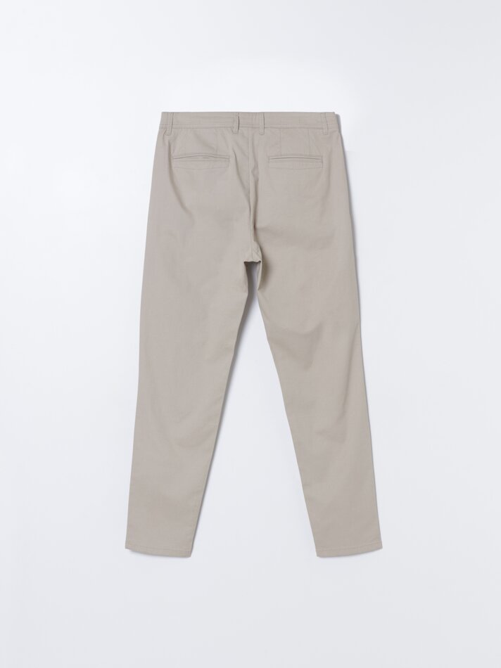 Calça chino com microestampa - Areia