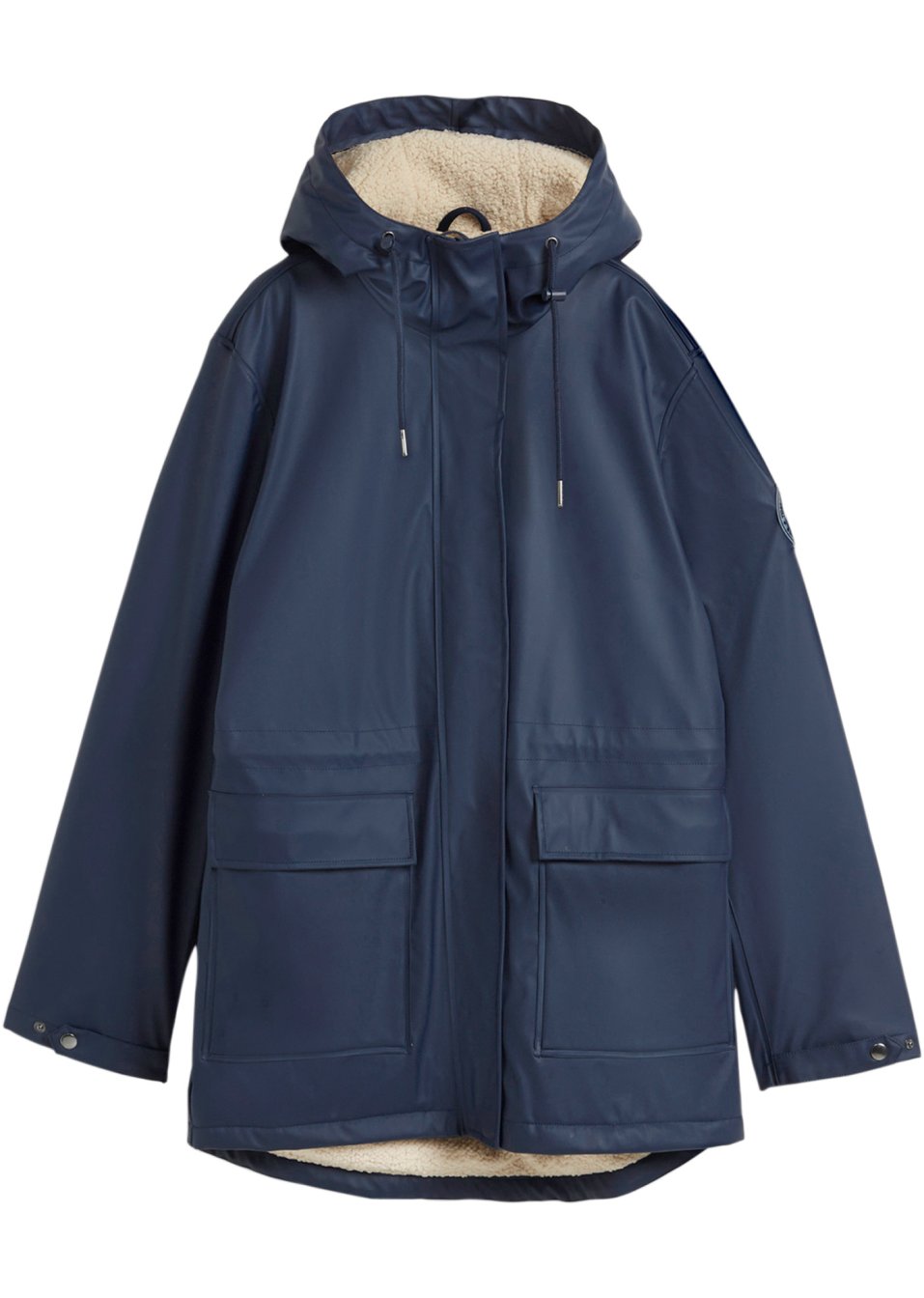 Veste de pluie avec doublure peluche en matériau étanche