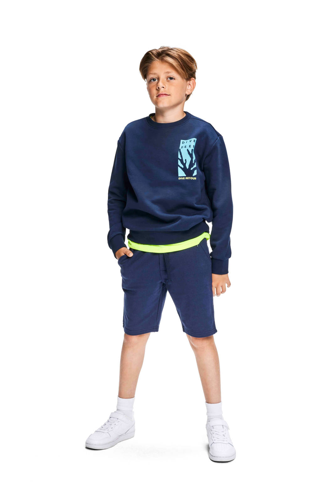 Retour Jeans sweatshort Maxim donkerblauw