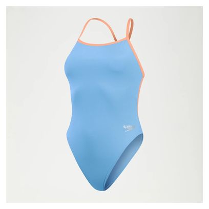 Maillot de Bain Femme Speedo Solid Vback Training Bleu / Orange
