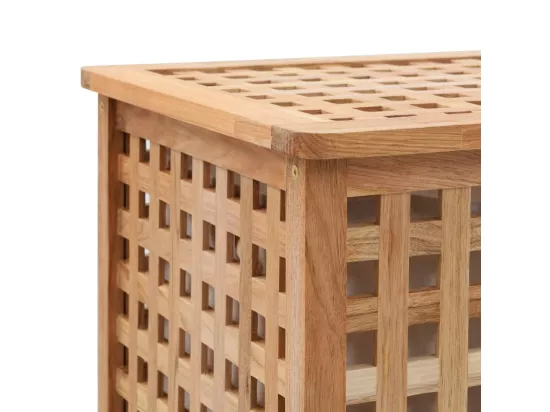 Coffre à linge 39 x 39x65 Bois de noyer massif