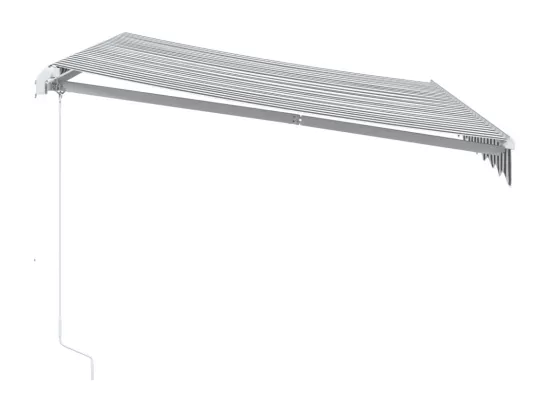 Auvent manuel rétractable anthracite et blanc 300x250 cm