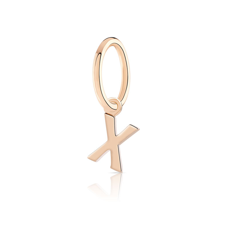 Charm's pour créoles plaqué or rose 