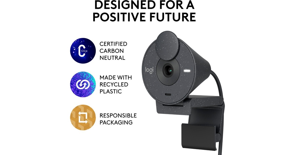LogitechBrio 300 webcam  (Zwart)