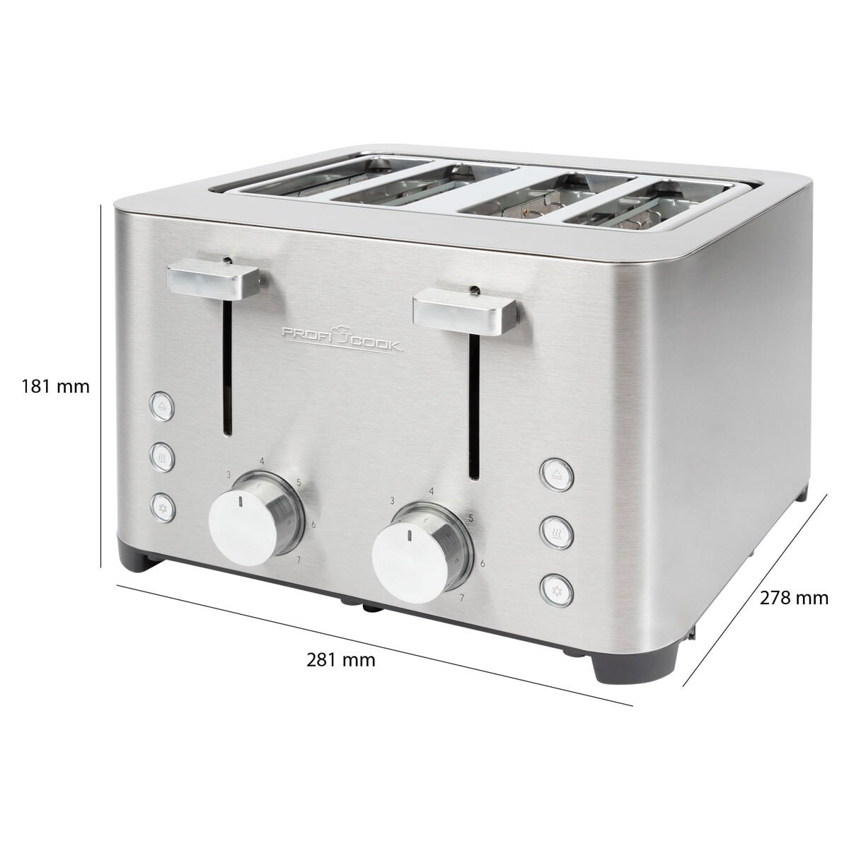ProfiCook Toaster PC-TA 1252 Edelstahl 1500 Watt