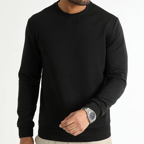 Sweat Crewneck Texturé Square 0167 Noir