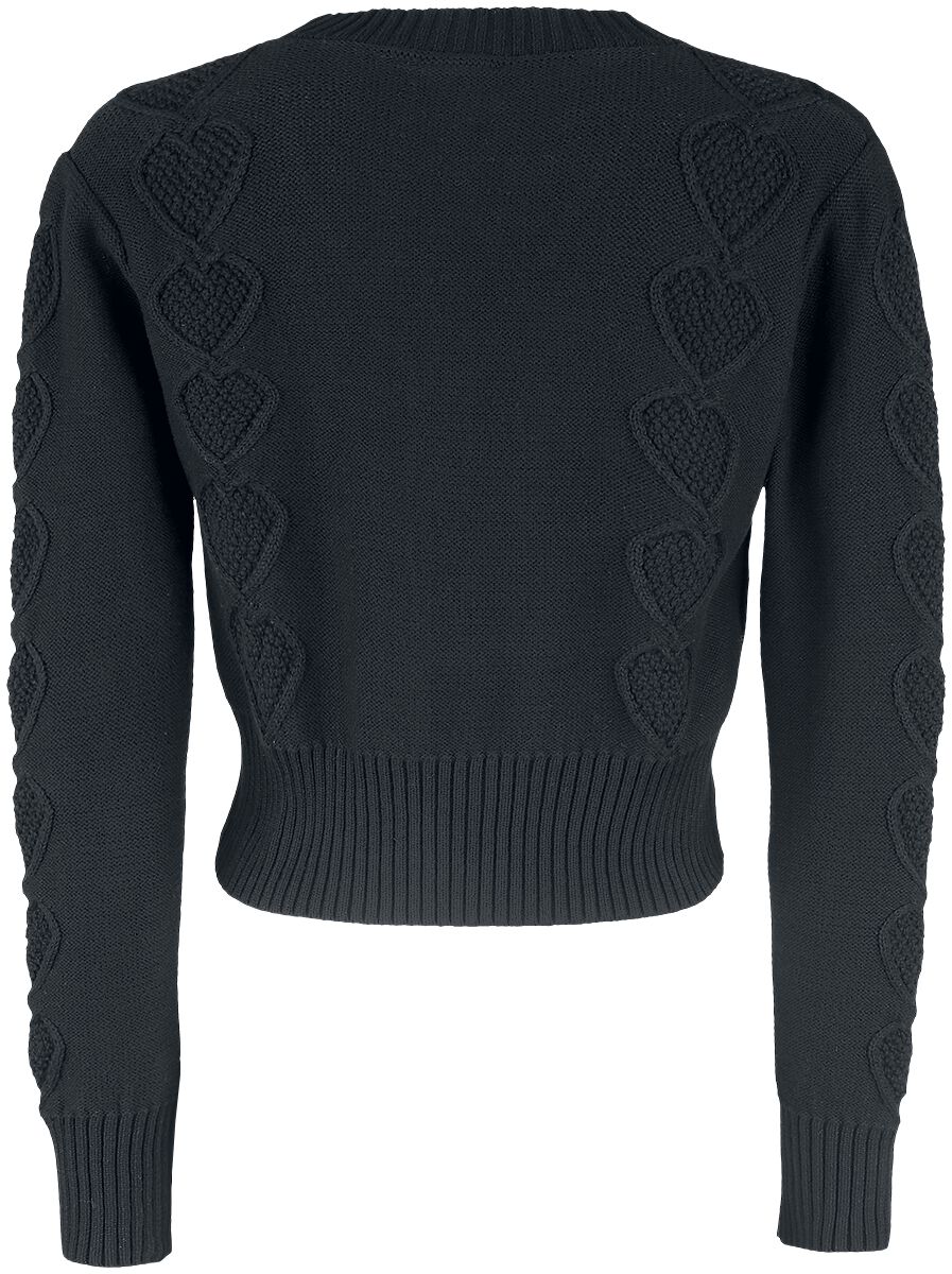 Gilet Tricoté Black Heart Jazmine 1940 | Voodoo Vixen Cardigan