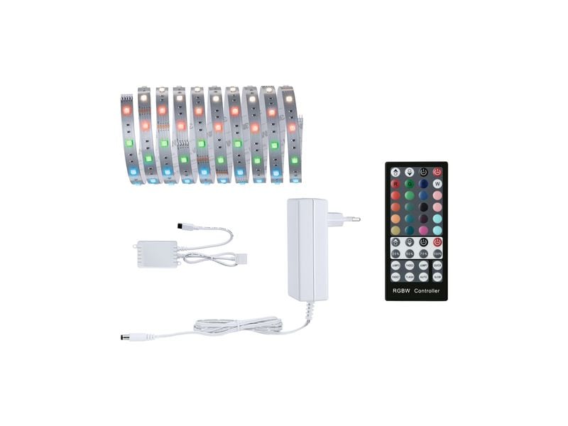 Paulmann LED-Stripe MaxLED 250 RGBW, 3 m Basisset Unbeschichteter LED-Streifen mit variabler Lichtfarbe, kürzbar