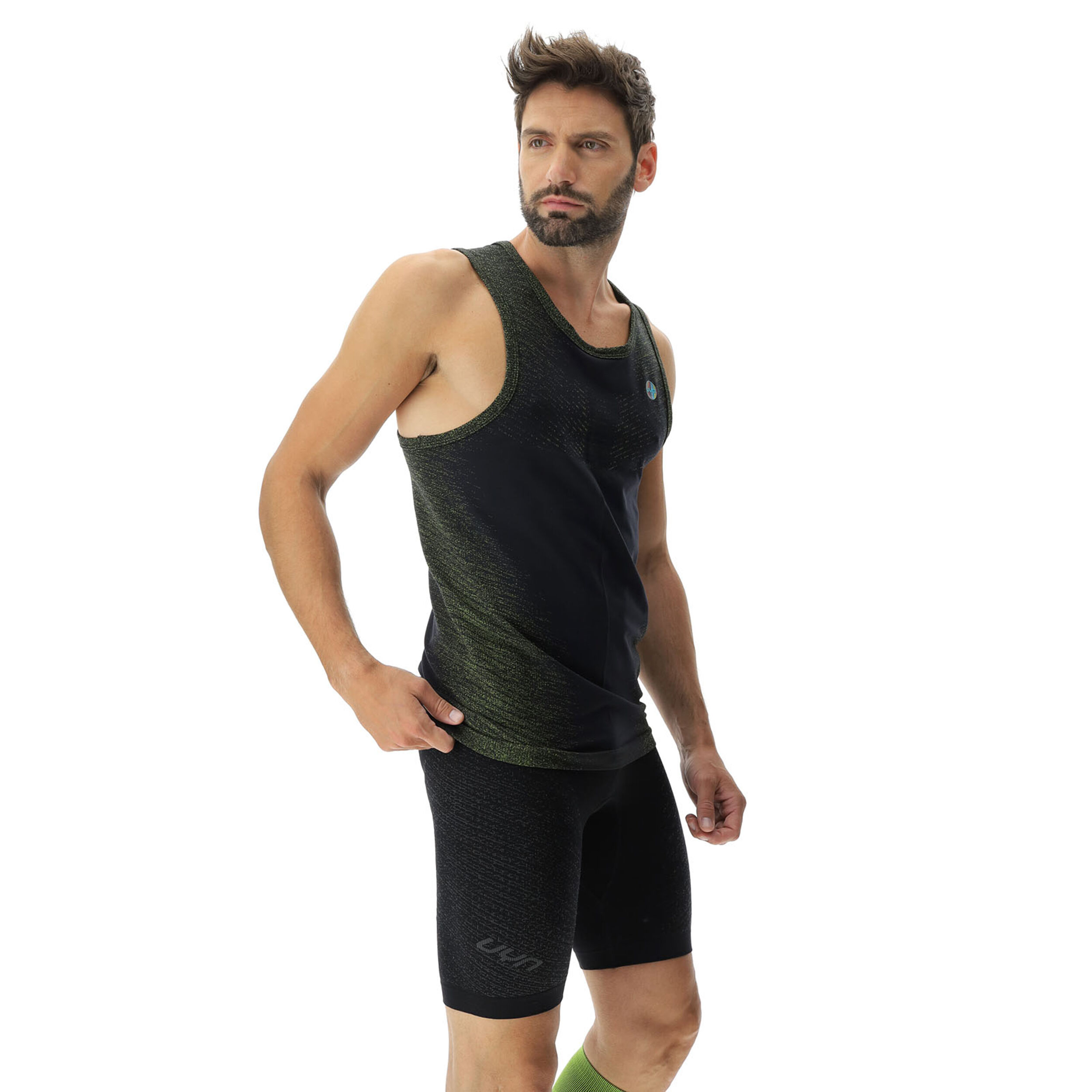 UYN Exceleration OW Sleeveless Top De Course Hommes - Noir , Vert