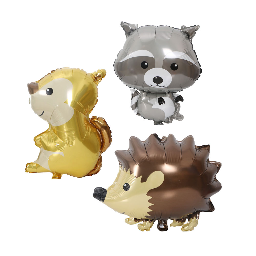 (3er Set) Kinder Geburtstags Party Ballon Folien Luftballon - Süsse Tiere