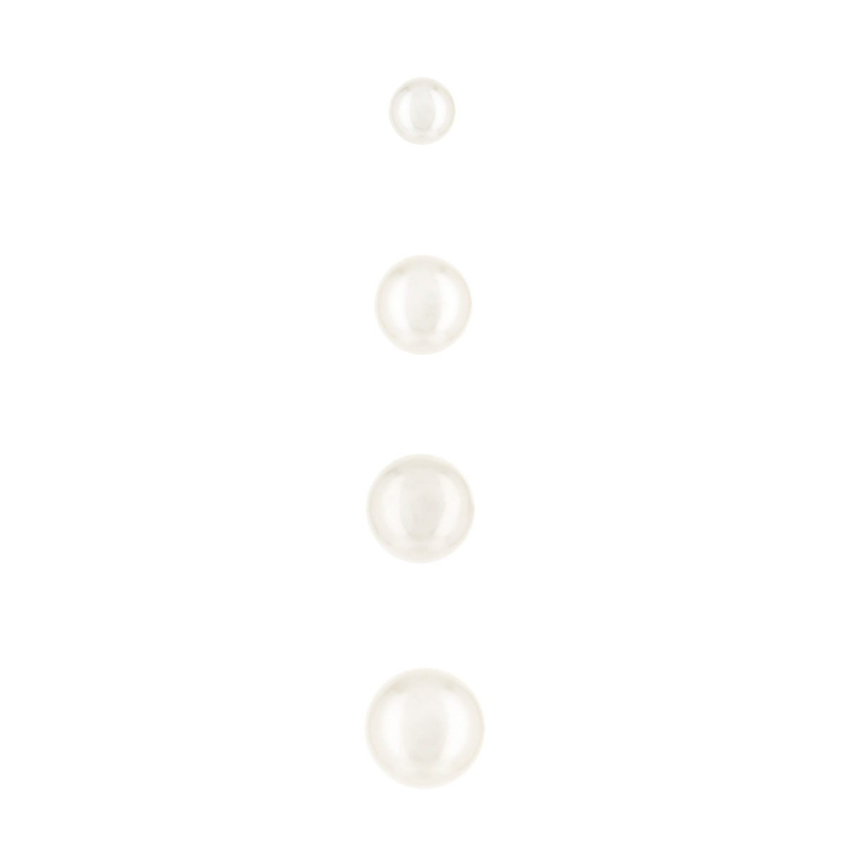 Lot de 4 paires de boucles d'oreilles or 375 jaune perles d'eau douce