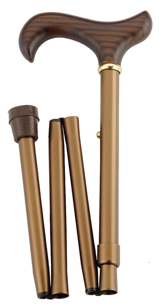 GASTROCK Faltstock 85-95cm 4fach Alu bronze Derby 1 Stk