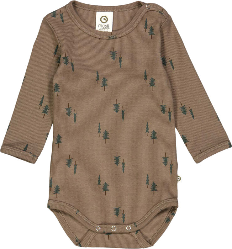 Müsli by Green Cotton Pine l/s body Shade/ balance green/ bark