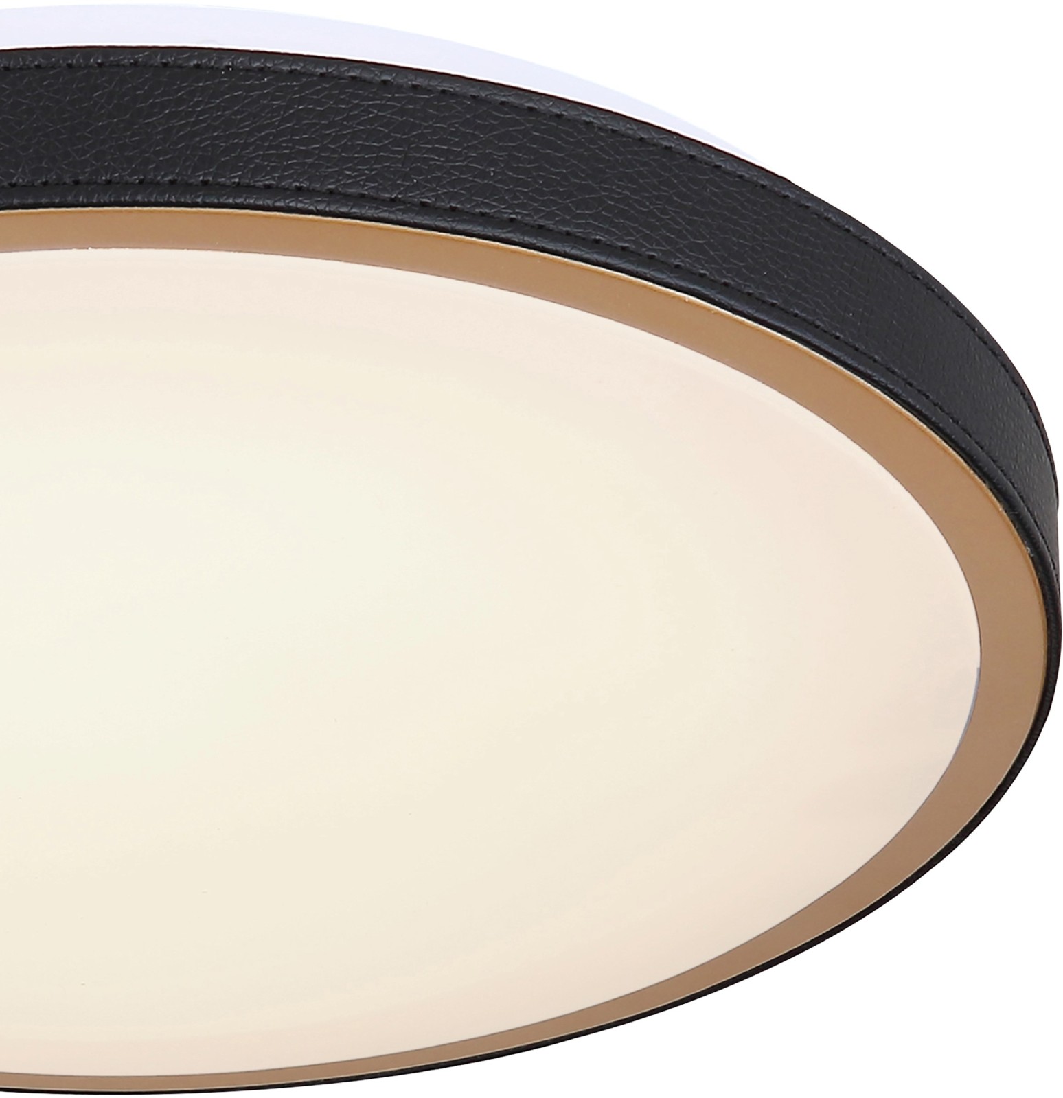 LED-Deckenleuchte -schwarz-weiß-messingfarben - Ø 30 cm