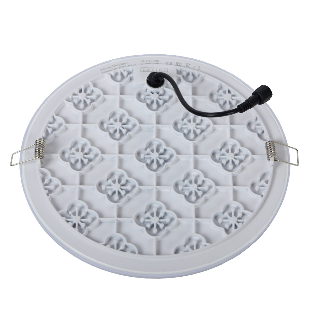 Lucide Ceres ronde plafondlamp 21.5cm 30W wit
