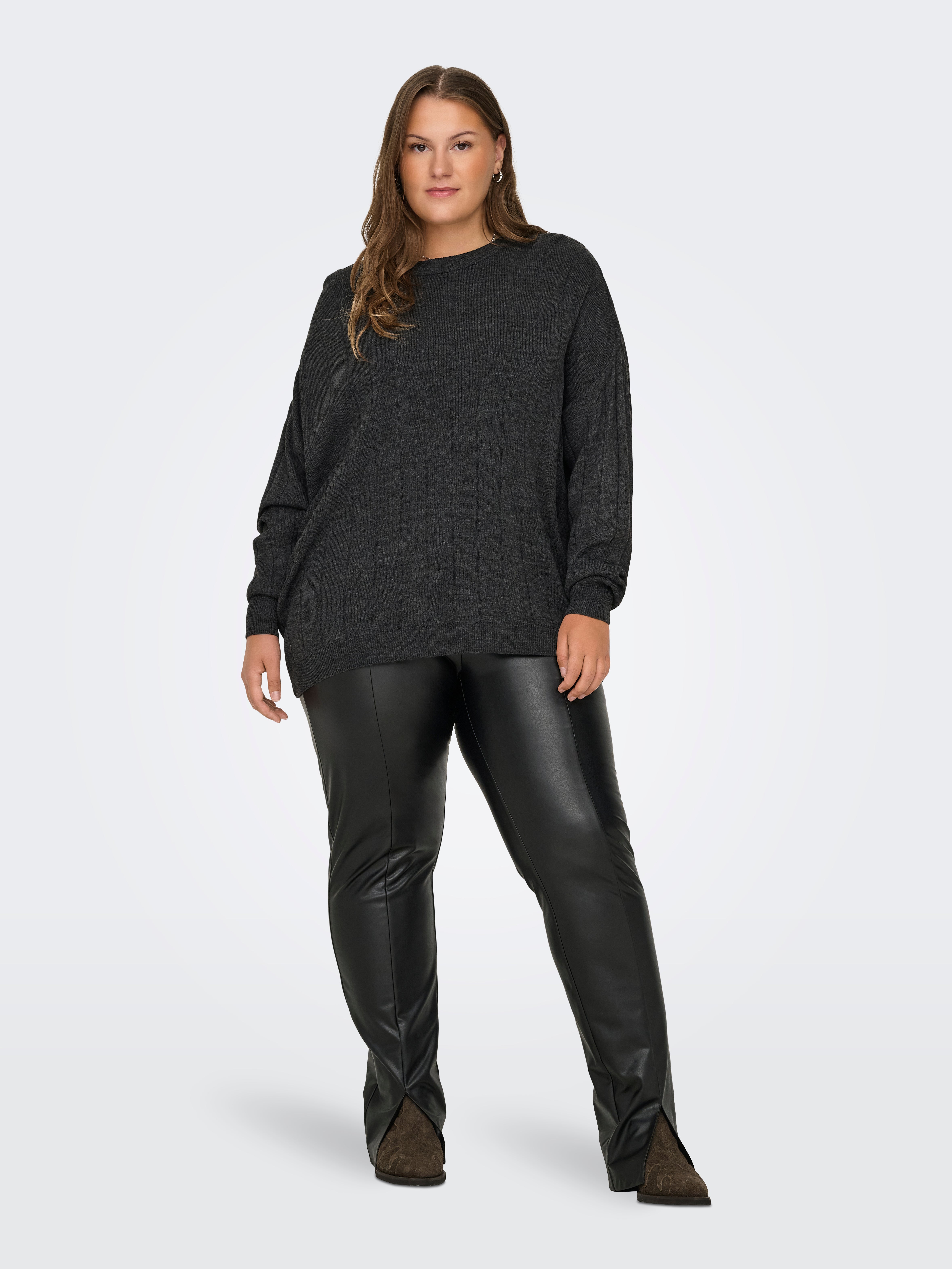 CARTESS Strickpullover Dark Grey Melange