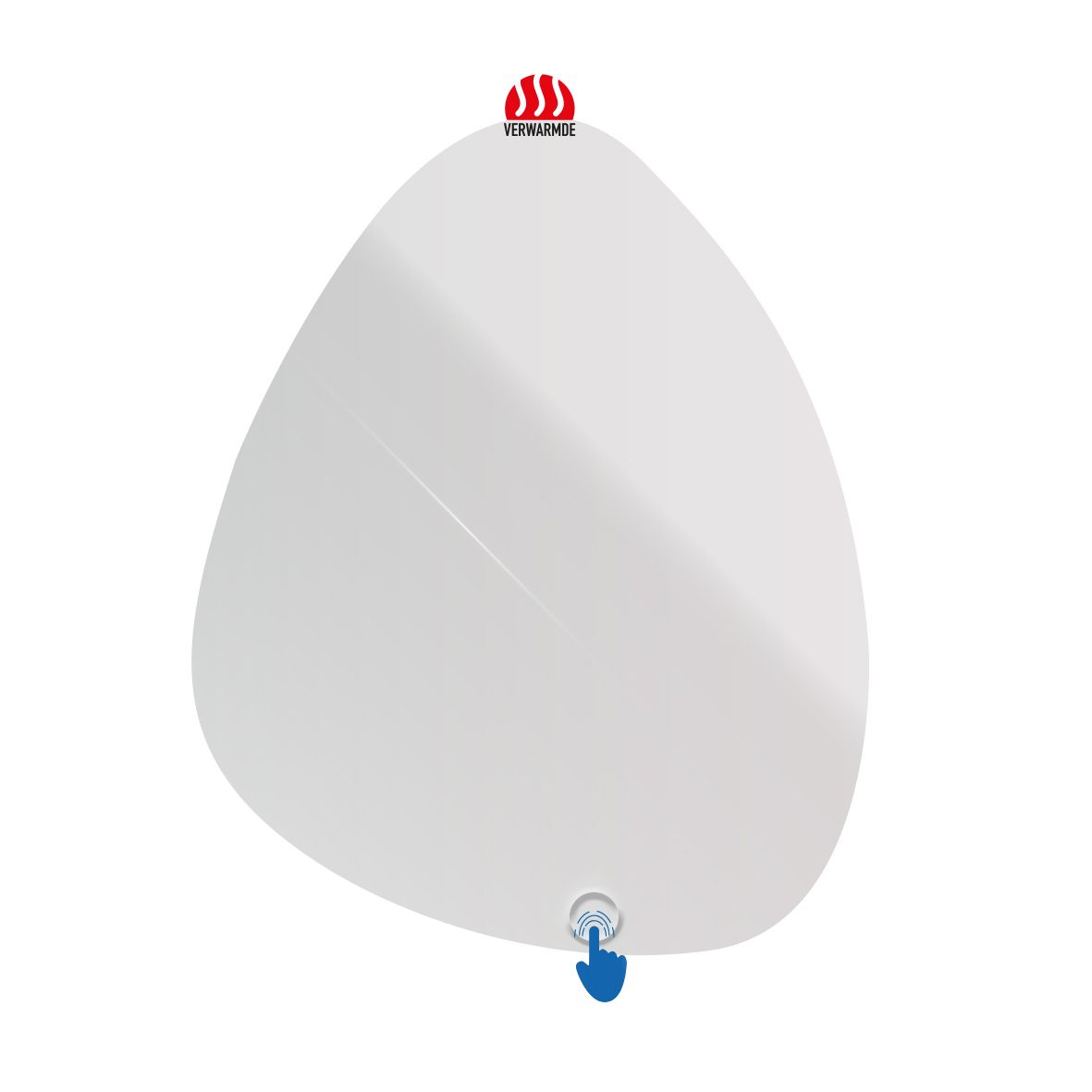 Sanigoods Ovo organische spiegel met verlichting en verwarming 80x60cm